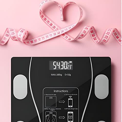 Balança Digital Bioimpedância Com Bluetooth Aplicativo Peso Analisador Corporal Gordura 180kg