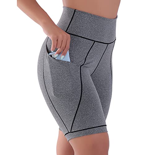 Kit com 02 Bermudas Fitness Bolso Play Click Mais Bonita (G, Preto/Cinza)