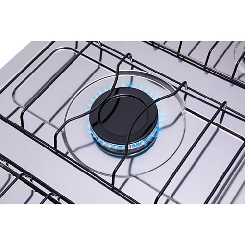 Fogão 5 bocas Atlas Mônaco Plus Preto com Acendimento Automático e Mesa Inox