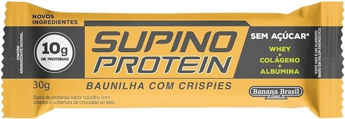 Display Barra de Proteína Supino Protein Baunilha com Crispies - 12 Unidades de 30G