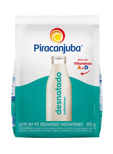 Piracanjuba Leite Pó Desnatado Instântaneo Pouch 600G