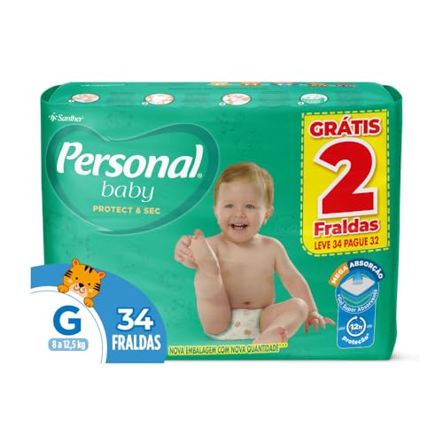 Fralda Personal Baby Protect&Sec Grande 1x34pads