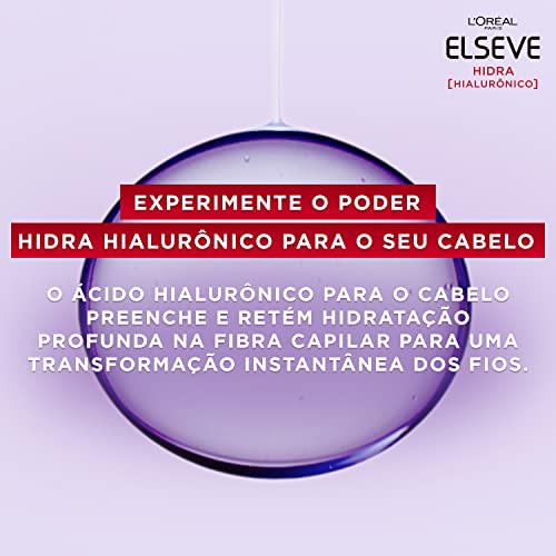 Kit L'Oréal Paris Elseve Hidra Hialurônico - Shampoo + Condicionador + Tratamento + Creme Noturno, Color Transparente