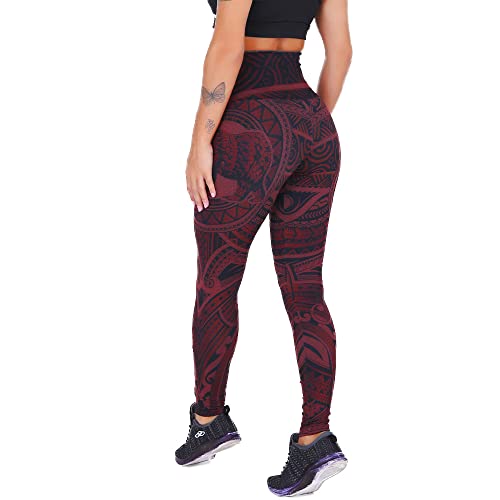 Kit com 3 Leggings Mescla Sublimadas Cintura Alta Suplex (P, Maori/Spider/Lua)