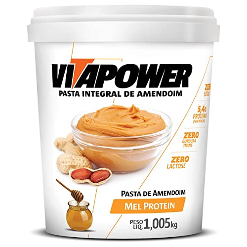 Vita Power Pasta De Amendoim Sabores Naturais (1 005Kg) - Sabor Mel Protein