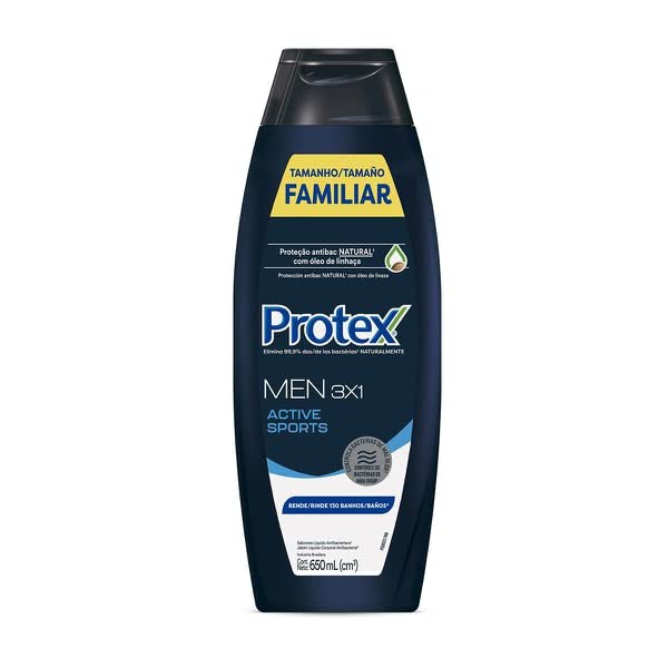 Sabonete Líquido Masculino Antibacteriano para Corpo Protex Men Sport 650ml