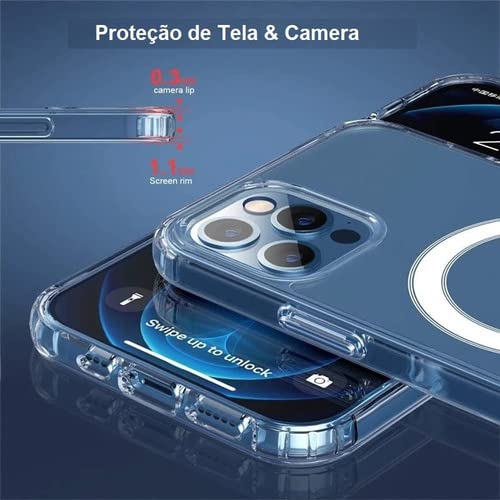 Capa Capinha Clear Case Magnetica Premium Compatível com Mag-Safe para Para iPhone 13 13 Pro 13 Pro Max (iPhone 13)