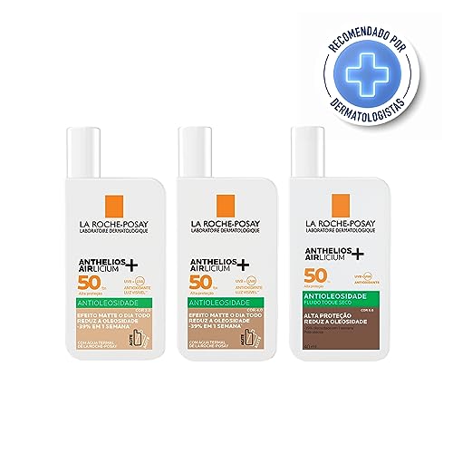 La Roche Posay Anthelios Airlicium Protetor Solar Facial Antioleosidade Cor 6.0 Reduz E Controla A Oleosidade Fps50 Textura Fluida Ultra Leve 40G
