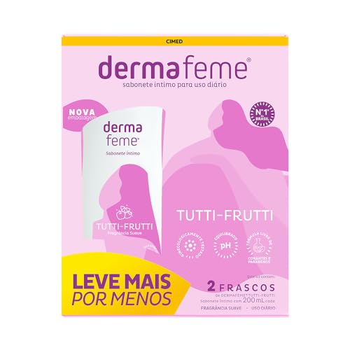 Sabonete Líquido Íntimo Dermafeme Teen 200ml, Branco, 2 unidades