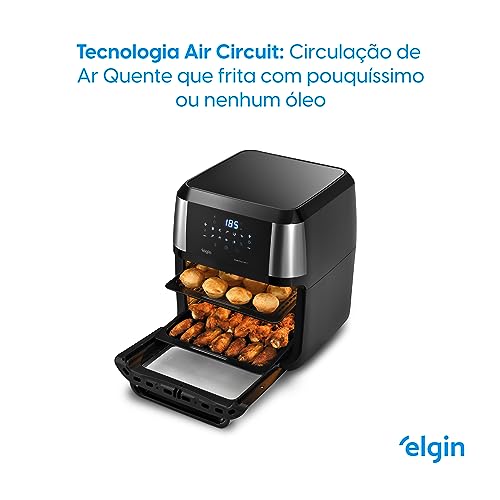 Fritadeira Forno Oven Fry 4 em 1 Elgin 12 Litros 220V - Assa, Frita sem óleo, Desidrata e Reaquece - Airfryer