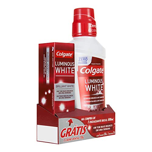 Enxaguante Bucal para Clareamento Colgate Luminous White 500ml Promo 1 Creme Dental