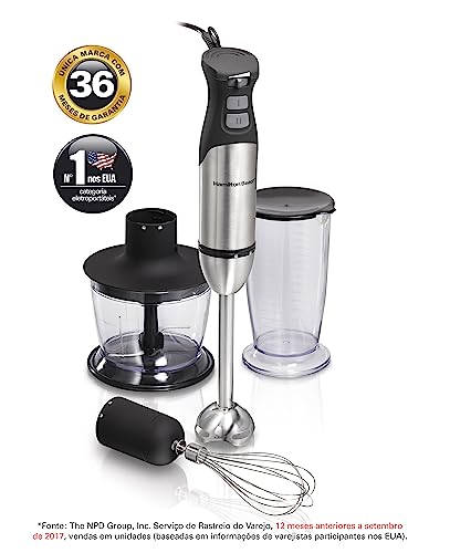 Mixer Multifuncional Hamilton Beach, Preto/Prata, 110v