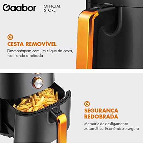 Fritadeira Elétrica Air Fryer 6l Gaabor 1400w Jumbo Tamanho Família 127v