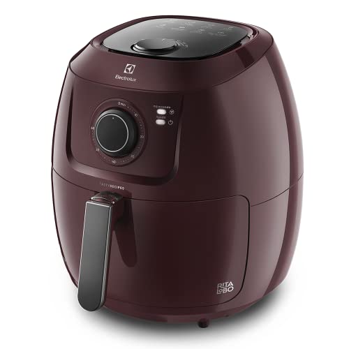 Fritadeira Elétrica sem oleo Electrolux Airfryer 5L 8 receitas pré-sugeridas desligamento automatico cesto removivel 1700W EAF51 vermelho escuro 127v por Rita Lobo