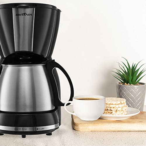 Cafeteira, 15 Temp, 15 xicaras, Preto, 220V, Britânia