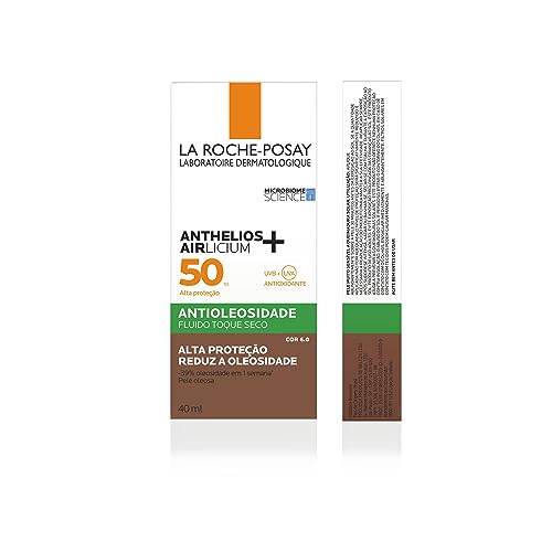 La Roche Posay Anthelios Airlicium Protetor Solar Facial Antioleosidade Cor 6.0 Reduz E Controla A Oleosidade Fps50 Textura Fluida Ultra Leve 40G