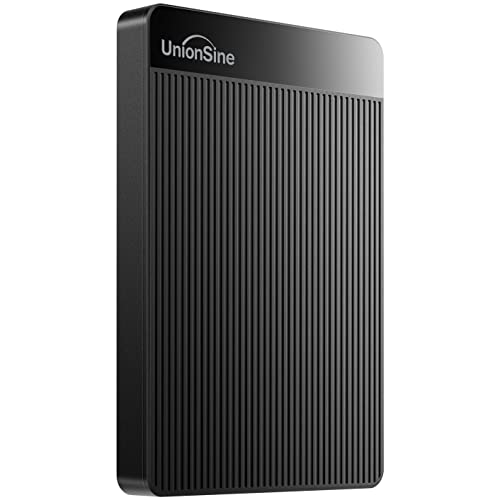 HD Externo Portátil 320GB UnionSine Disco Rígido compatível Mac/Pc/Notebook/PS4 - USB 3.0-HD2510(Preto )