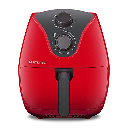 Fritadeira Elétrica Air Fryer 4L 127V 1500W com Grade Vermelha Multilaser - CE083