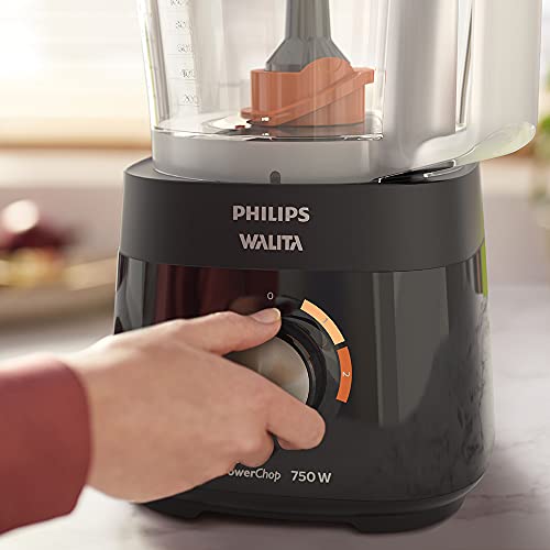 Multiprocessador PowerChop 600 Plus, Philips Walita, 4 em 1, Preto 600W, 110v - RI7300/93