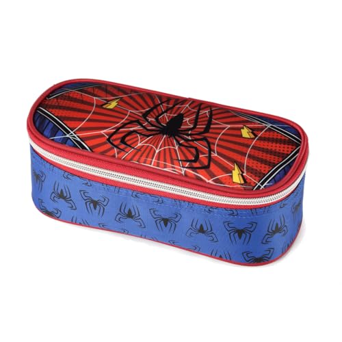 Kit Mochila Homem Aranha Dark Mochila Rodinhas Estojo Lancheira Spider Man