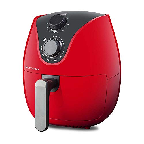 Fritadeira Elétrica Air Fryer 4L 127V 1500W com Grade Vermelha Multilaser - CE083