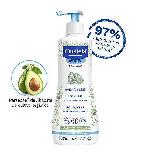 Mustela Bebê Com Abacate Orgânico Hidratante Corporal Infantil 97% De Ingredientes De Origem Natural 500Ml E Criança 500 Ml