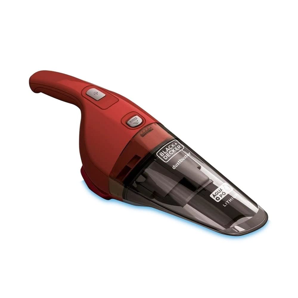 Black Decker Aspirador de Pó e Àgua, Portátil, Vermelho, Modelo APB3600, Bateria de 3,6V