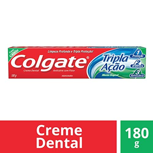 COLGATE Creme Dental Colgate Tripla Ação Menta Original 180G Promo Tamanho Família 180G