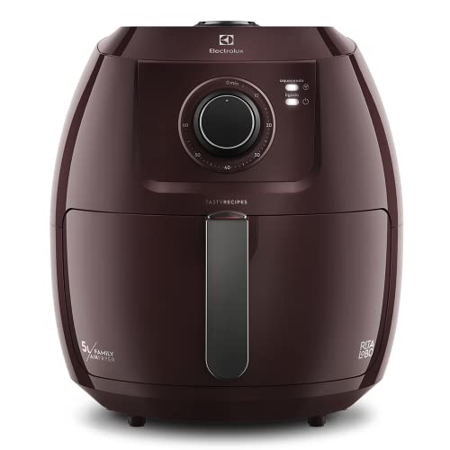 Fritadeira Elétrica sem oleo Electrolux Airfryer 5L 8 receitas pré-sugeridas desligamento automatico cesto removivel 1700W EAF51 vermelho escuro 127v por Rita Lobo