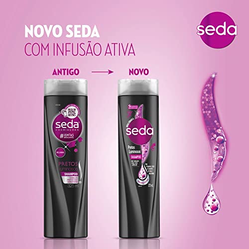 Seda Pretos Luminosos Shampoo Uso Diário, 325 ml