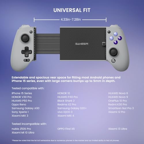 GameSir G8 Galileo Type-C Controlador móvel para Jogos para Android e iPhone 15-Serie (USB-C)