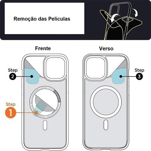 Capa Capinha Clear Case Magnetica Premium Compatível com Mag-Safe para Para iPhone 13 13 Pro 13 Pro Max (iPhone 13)