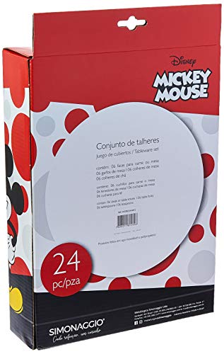 Conjunto de Talheres 24 peças Disney/Mickey, Simonaggio, Disney/Mickey