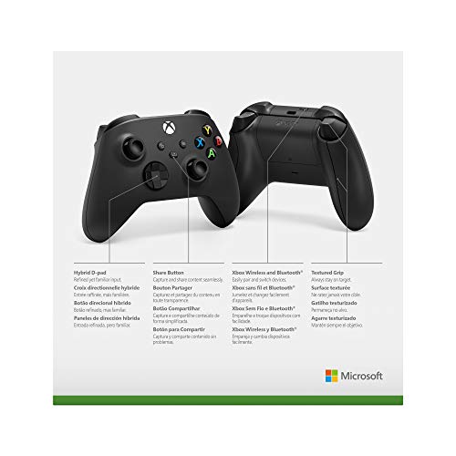 Controle sem Fio Xbox - Carbon Black