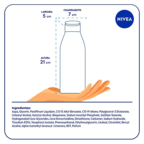 NIVEA Hidratante Firmador Q10 Vitamina C Pele Seca - Hidratante que melhora a elasticidade da pele em 10 dias, previne a flacidez e ainda hidrata intensamente, ideal para pele seca - 400ml
