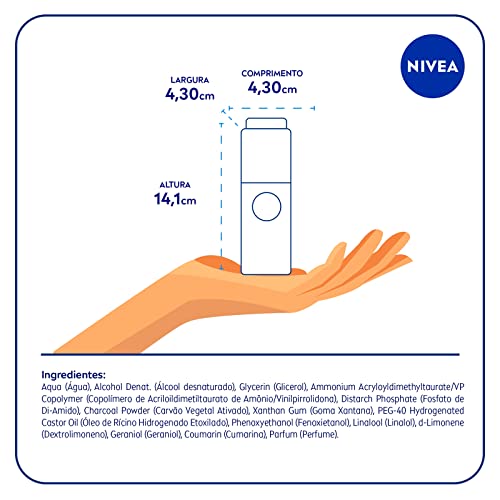 NIVEA MEN Hidratante Facial Deep Masculino 50ml - Hidratação suave, textura em gel, sensação refrescante, ideal para pele oleosa, efeito matte