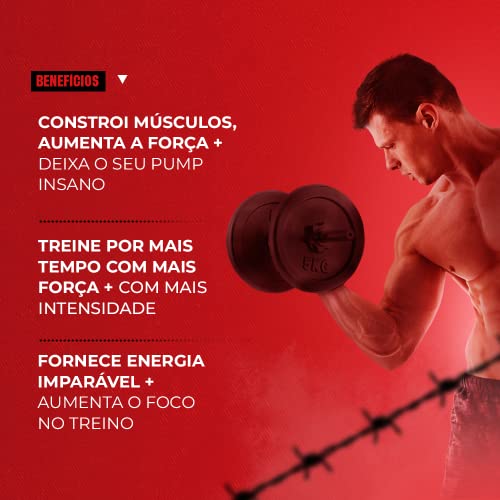 Pré Treino Prohibido Hardcore Pre-Workout, 3VS Nutrition | 2 gr de Beta Alanina | Estimulante para treino | Energia e foco | Explosão de força em seus músculos | Para homens e mulheres