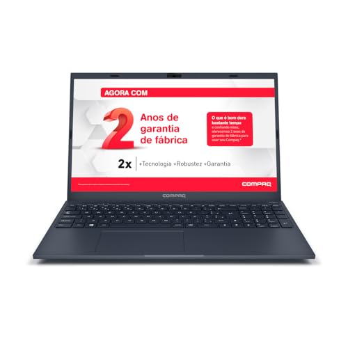 Notebook Compaq Presario 5112 Snapdragon™ 7C 4GB 128GB UFS 15,6”, 15H de Bateria, Windows 11, Azul Escuro - 2 ANOS DE GARANTIA DE FÁBRICA