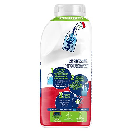 Omo Lavagem Perfeita Para Diluir - Sabão Liquido Concentrado, 500ml