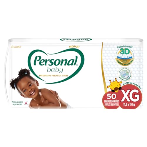 Fralda Baby Premium Protection Extra Grande, 50 Pads, Personal