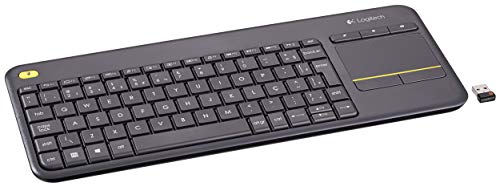 Logitech K400 Plus TV - Teclado sem fio com Touchpad Integrado, Conexão USB Unifying e Layout ABNT2, 139,9 x 354,3 x 23,5 mm