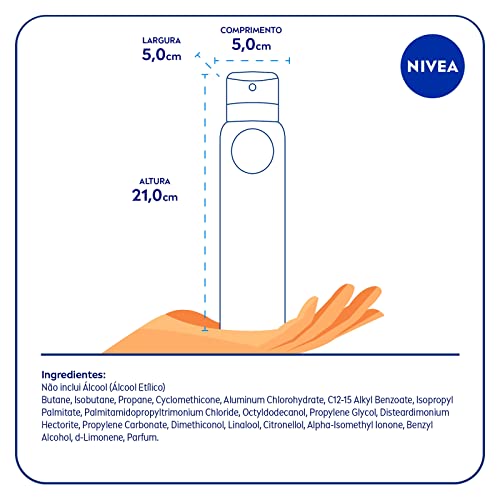 NIVEA Desodorante Antitranspirante Aerossol Invisible Black & White Clear 200ml - Proteção eficaz de 48 horas contra suor e mau odor, elimina 99,9% das bactérias e evita manchas em roupas