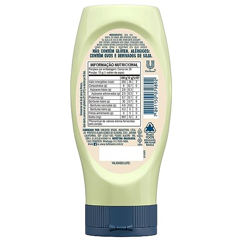 Hellmann´s Maionese Verde Squeeze 335G
