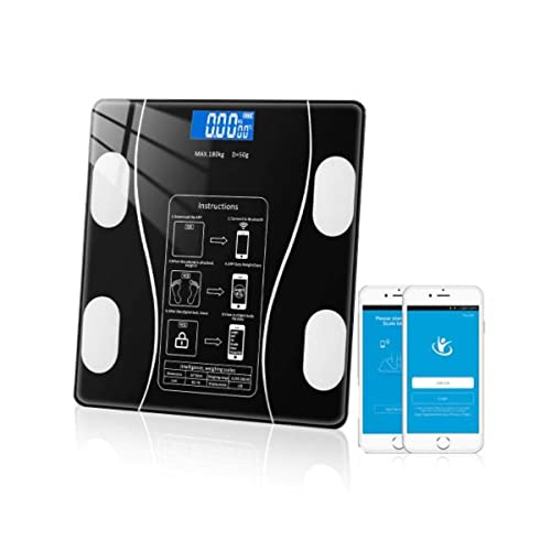 Balança Digital Bioimpedância Com Bluetooth Aplicativo Peso Analisador Corporal Gordura 180kg