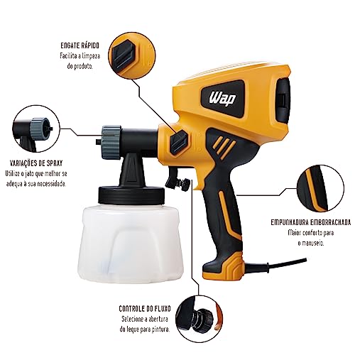 WAP Pistola de Pintura WAP EPP400 com Regulagem de Spray 900ml 400W 127V
