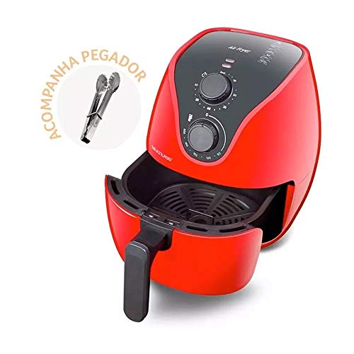 Fritadeira Elétrica Air Fryer 4L 127V 1500W com Grade Vermelha Multilaser - CE083