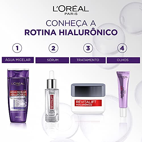 Kit Creme Facial Anti-idade L'Oréal Paris Revitalift Hialurônico Noturno + Diurno FPS 20, 49g
