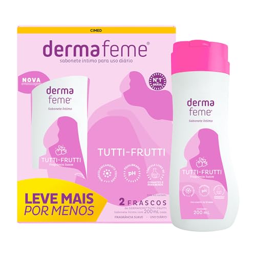 Sabonete Líquido Íntimo Dermafeme Teen 200ml, Branco, 2 unidades