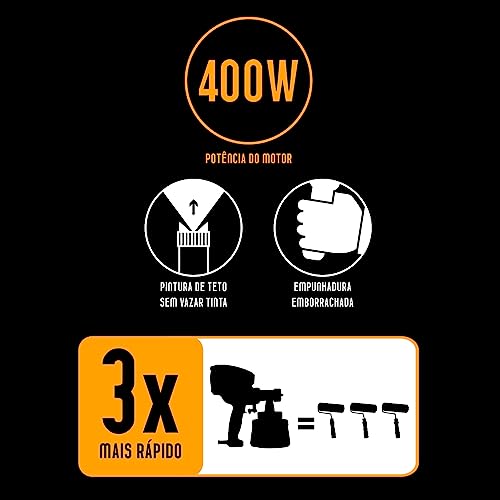 WAP Pistola de Pintura WAP EPP400 com Regulagem de Spray 900ml 400W 127V