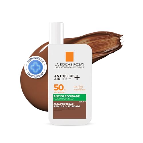 La Roche Posay Anthelios Airlicium Protetor Solar Facial Antioleosidade Cor 6.0 Reduz E Controla A Oleosidade Fps50 Textura Fluida Ultra Leve 40G